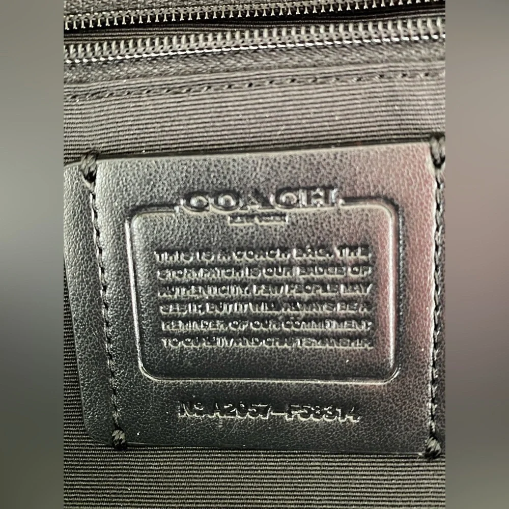 Coach Signature Black & Brown Charlie Medium Backpack EUC - Picture 6 of 11